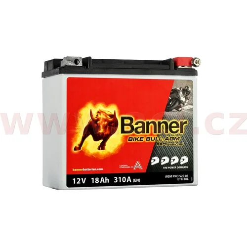Batéria 12V BANNER YTX20HL-BS, 18Ah, 310A, Bike Bull AGM PRO 175x88x155