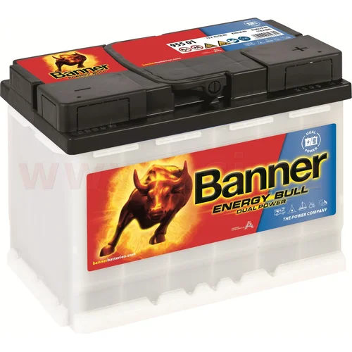 60Ah trakčná a štartovacia batéria BANNER 95501 510A, pravá Energy Bull DUAL Power 241x175x190