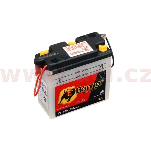 Batéria 6V, 6N4B-2A, 4Ah, 24A, BANNER Bike Bull 102x48x96