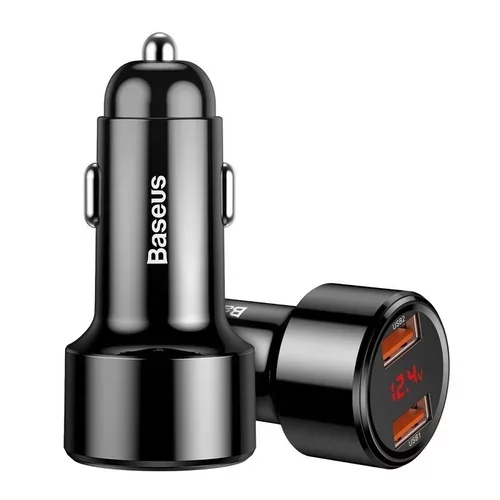 Nabíjačka do auta Magic čierna, 2xUSB QC 3.0 45W /BASEUS/ - obr. 4