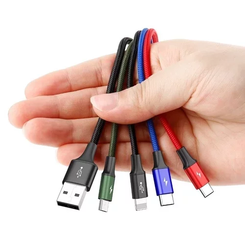 USB kábel Fast 4v1 Lightning / micro 3,5A 1,2 m čierny /BASEUS/ - obr. 8