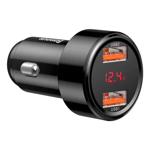 Nabíjačka do auta Magic čierna, 2xUSB QC 3.0 45W /BASEUS/ - obr. 1