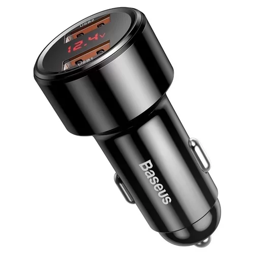Nabíjačka do auta Magic čierna, 2xUSB QC 3.0 45W /BASEUS/ - obr. 3
