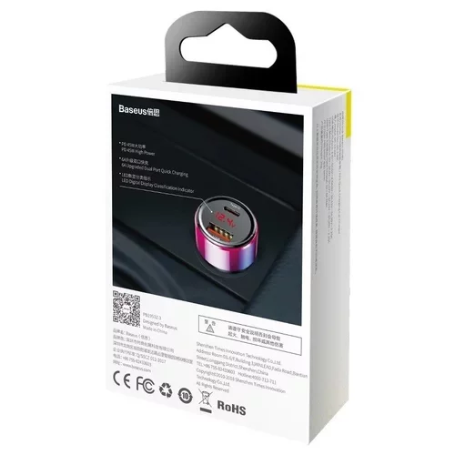 Nabíjačka do auta Magic USB + USB-C QC 4.0 PD 45W /BASEUS/ - obr. 7