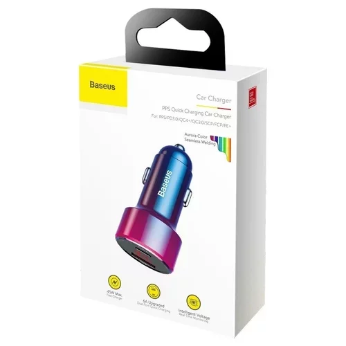 Nabíjačka do auta Magic USB + USB-C QC 4.0 PD 45W /BASEUS/ - obr. 6