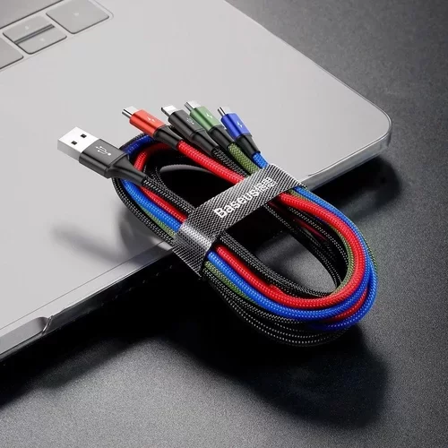 USB kábel Fast 4v1 Lightning / micro 3,5A 1,2 m čierny /BASEUS/ - obr. 3
