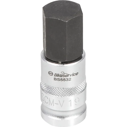 Nástavec na osy kolies BIKESERVICE (6-hran, 19 mm) pre 1/2" račňu