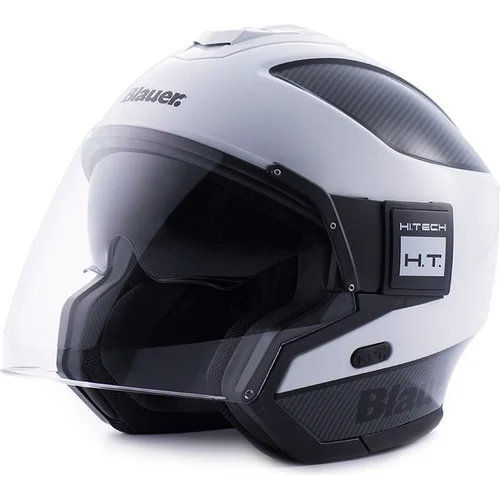 Prilba SOLO BLAUER 12CBKHU01034-H00021-H108-S (biela, karbon, čierna matná, veľkosť S)