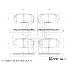 Sada brzdových platničiek kotúčovej brzdy BLUE PRINT ADBP420075 - obr. 1