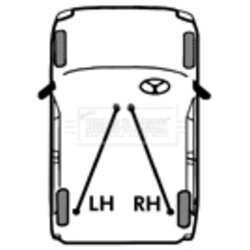 Ťažné lanko parkovacej brzdy BORG & BECK BKB2014 - obr. 1