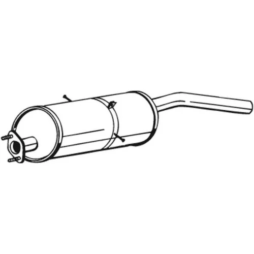 Stredný tlmič výfuku BOSAL 169-001