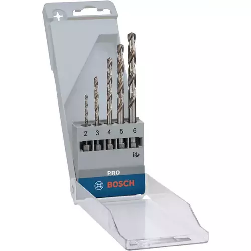 BOSCH Sada skrutkovicových vrtákov PRO Metal HSS-G HEX, 5 ks (6)