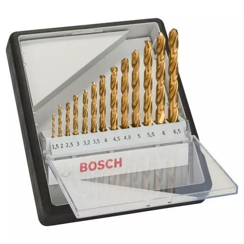 BOSCH 13-dielna sada vrtákov do kovu HSS-TiN Robust Line, 135°, 1,5 – 6,5 mm