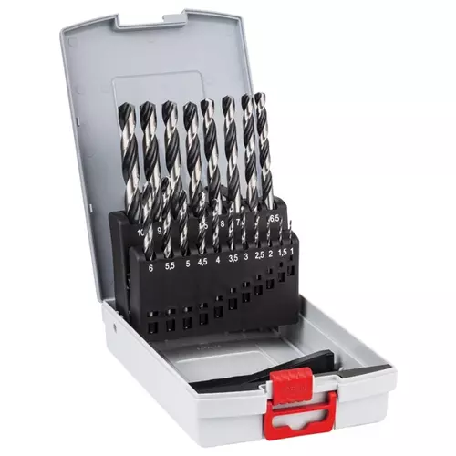 BOSCH 19-dielna súprava špirálových vrtákov HSS PointTeQ, ProBox, 1 – 10 mm