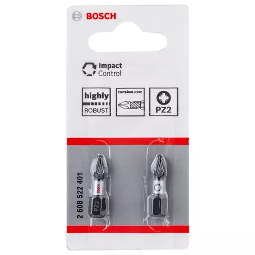 BOSCH Bit PRO Pozidriv Impact, PZ2, 25 mm, 2 ks (10)