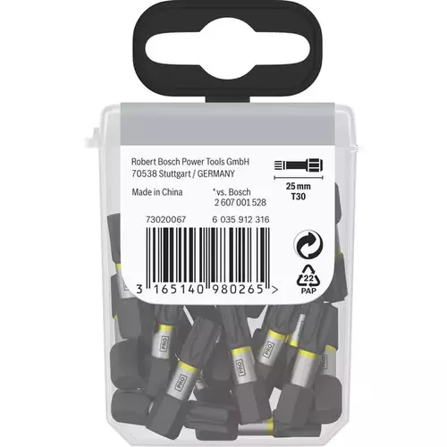 BOSCH Bit PRO Torx Impact, T30, 25 mm, 25 ks (5)
