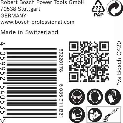 BOSCH Brúsny papier EXPERT M480 pre brúsky na sadrokartón, 225 mm, zrnitosť 400, 25 ks (6)