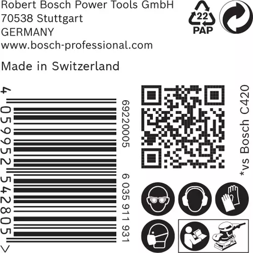 BOSCH Brúsny papier EXPERT C470 so 14 otvormi pre orbitálne brúsky 115 x 230 mm, zrnitosť 40, 50 ks (6)