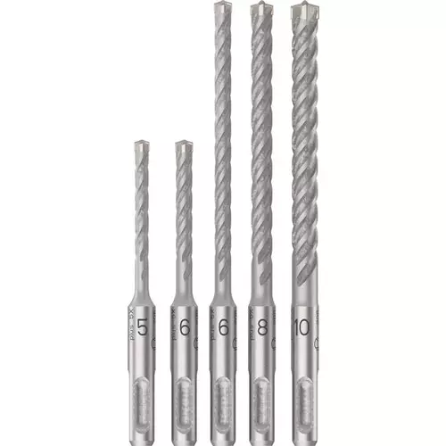 BOSCH Sada príklepových vrtákov PRO SDS plus-5X, 5/6/6/8/10 mm, 5 ks (5)