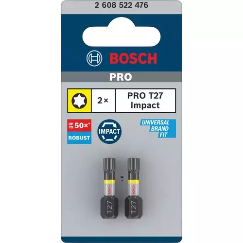 BOSCH Bit PRO Torx Impact, T27, 25 mm, 2 ks (3)