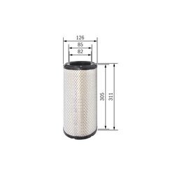 Vzduchový filter BOSCH F 026 400 318 - obr. 4