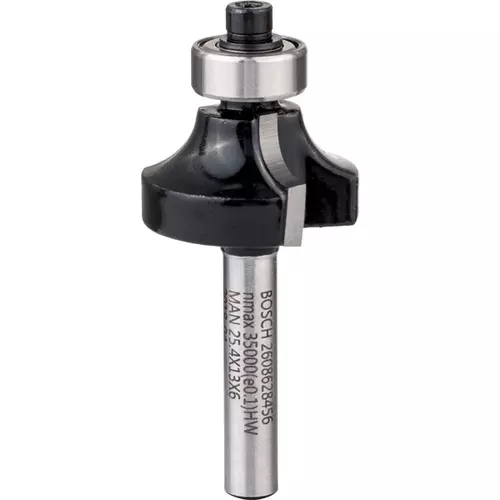 BOSCH Zaobľovacia fréza, 6 mm, r1 = 6,3 mm, d = 25,4 mm, l = 13,1 mm, g = 54 mm