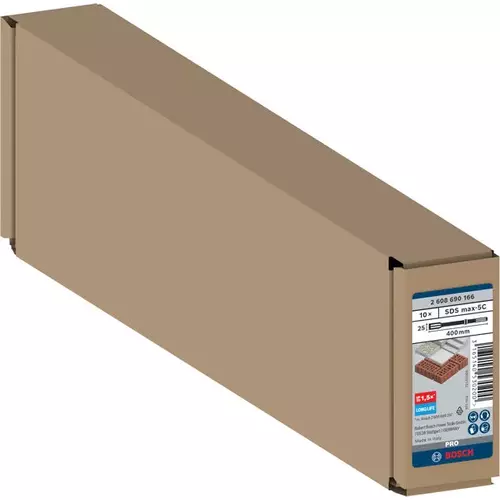 BOSCH Sada plochých sekáčov PRO SDS max-5C 25 × 400 mm, 10 ks