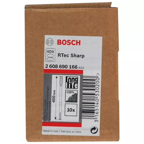 BOSCH Sada plochých sekáčov PRO SDS max-5C 25 × 400 mm, 10 ks (12)