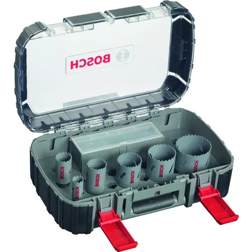 BOSCH 11-dielna sada bimetalových dieroviek HSS pre elektrikárov, 22 – 65 mm