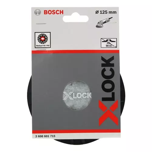BOSCH Oporný tanier PRO Backing Pad X-Lock Medium, 125 mm, stredný (14)