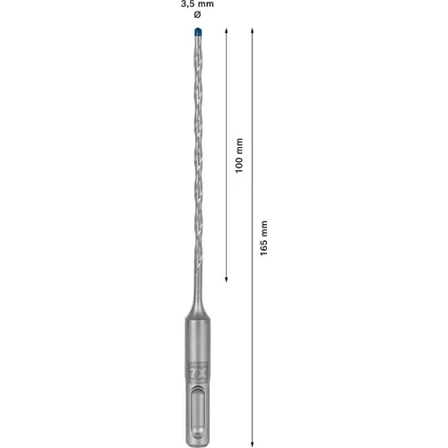 BOSCH Príklepový vrták EXPERT SDS plus-7X, 3,5 x 100 x 165 mm