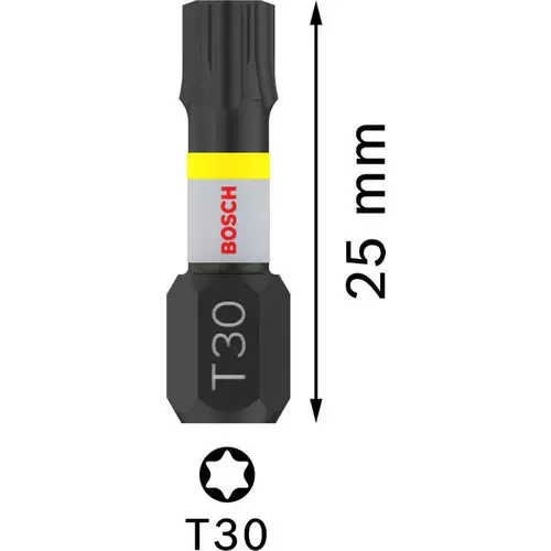 BOSCH Bit PRO Torx Impact, T30, 25 mm, 2 ks (4)