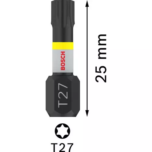 BOSCH Bit PRO Torx Impact, T27, 25 mm, 2 ks (4)