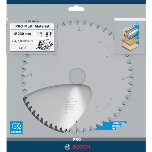 BOSCH Kotúč PRO Multi Material pre okružné píly, 230 x 2,4 x 30 mm (4)
