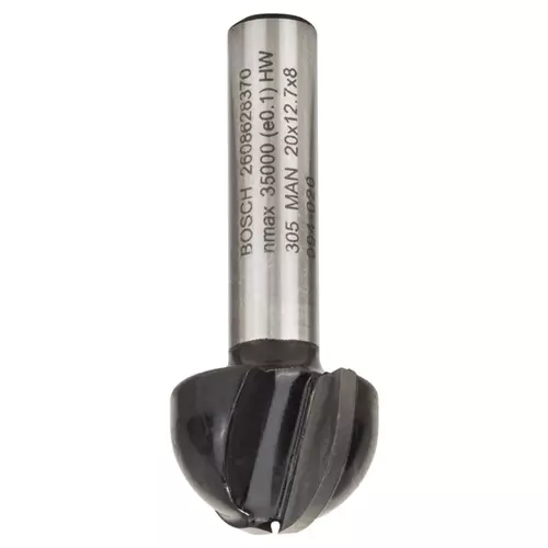 BOSCH Žliabkovacia fréza, 8 mm, r1 = 10 mm, d1 = 20 mm, l = 12,4 mm, g = 46 mm