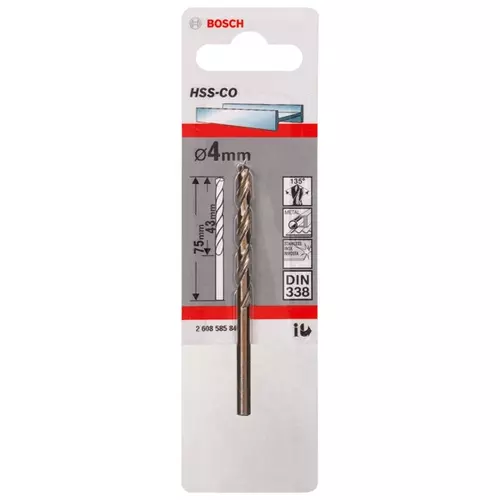 BOSCH Vrtáky do kovov HSS-Co, DIN 338