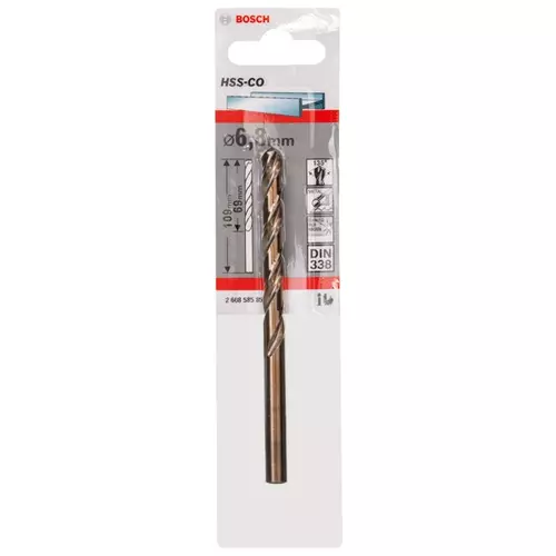 BOSCH Vrtáky do kovov HSS-Co, DIN 338