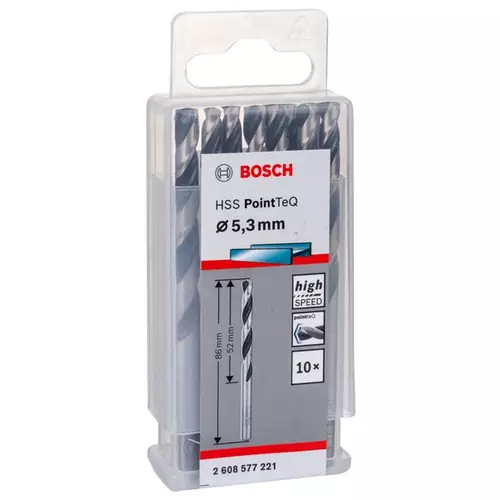 BOSCH Skrutkovitý vrták HSS PointTeQ 5,3 mm