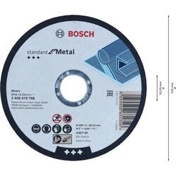 BOSCH Rovný rezací kotúč Standard for Metal, 125 mm, 22,23 mm (3)