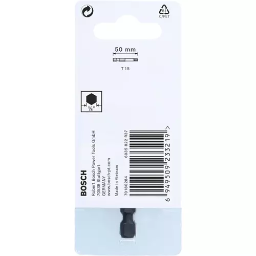BOSCH Bit Impact Control Power T15, 1 ks (4)