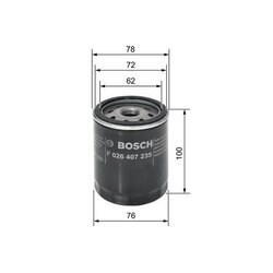 Olejový filter BOSCH F 026 407 235 - obr. 4