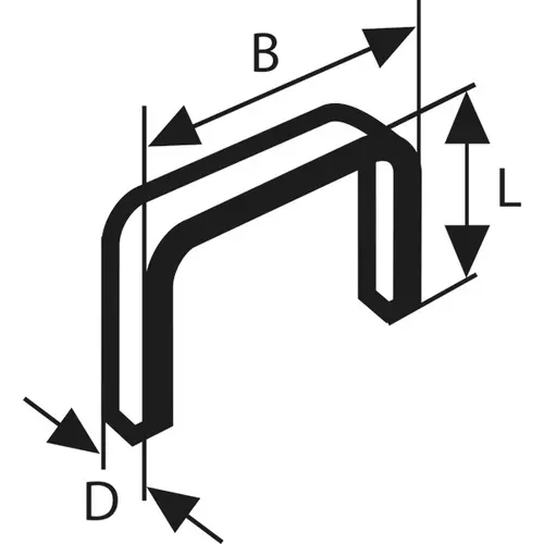 BOSCH Sponka z jemného drôtu, typ 53, 11,4 × 0,74 × 10 mm