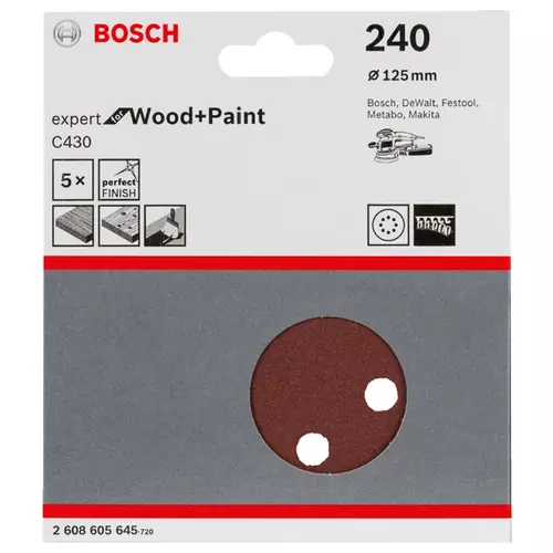 BOSCH Brúsny list C430, 5-kusové balenie (3)