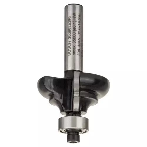 BOSCH Fréza na vytváranie hrán C, 8 mm, r1 = 4,8 mm, b = 9,5 mm, l = 14 mm, g = 57 mm
