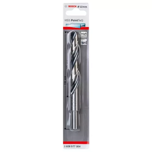 BOSCH Skrutkovitý vrták HSS PointTeQ 13,0 mm (redukovaná stopka)