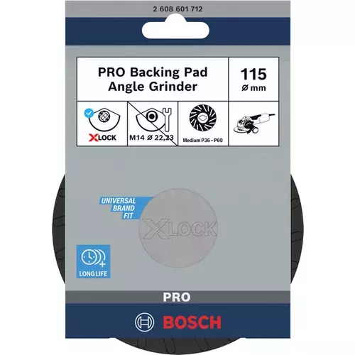 BOSCH Oporný tanier PRO Backing Pad X-Lock Medium, 115 mm, stredný (3)