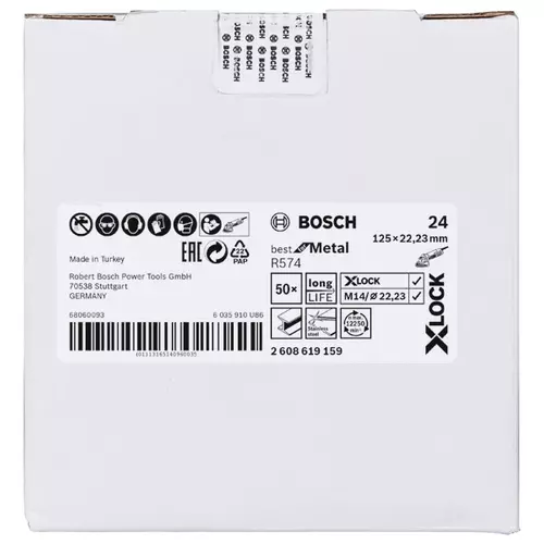 BOSCH Fíbrový kotúč PRO R574 X-Lock, 125 mm, G24 (23)