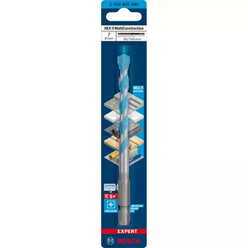 BOSCH Vrták EXPERT HEX-9 MultiConstruction 7 × 90 × 150 mm (3)