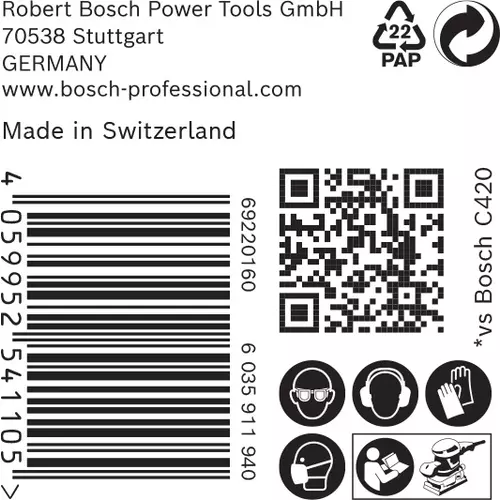 BOSCH Brúsny papier EXPERT M480 pre orbitálne brúsky, 115 x 230 mm, zrnitosť 120, 50 ks (6)
