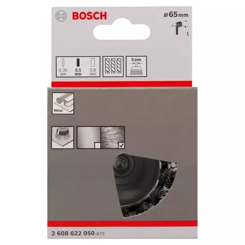 BOSCH Hrncová kefa PRO Metal heavy, rovná stopka, 65 x 0,5 mm (18)